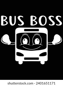 Bus boss - EPS file for cutting machine. You can edit and print this vector art with EPS editor.