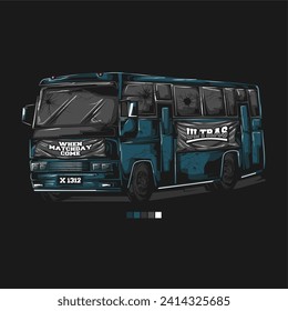 BUS BROKEN SUPPORTER AWAYDAYS. Ultras Awaydays vector. holigans, Football hooligan. Soccer supporter of ultras with hand draw , Hooligan vector illustration