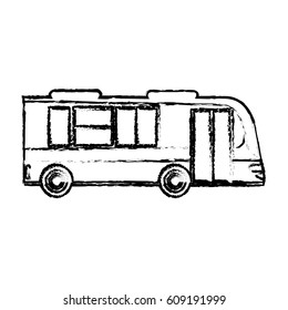 bus business transport vehicle sketch
