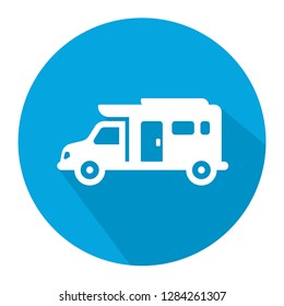 Bus camp camper campsite car van icon
