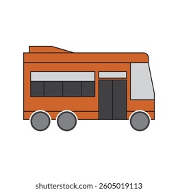 
bus car icon vector land transportation illustration