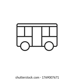 bus car icon vector sign symbol