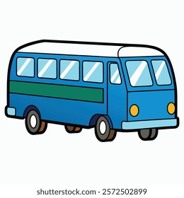 bus car illustration flat vector design