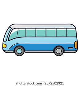 bus car illustration flat vector design