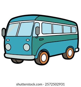 bus car illustration flat vector design