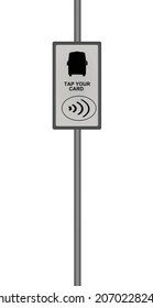 Bus cards validation equipment. vector