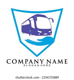 Bus care illustration vector logo