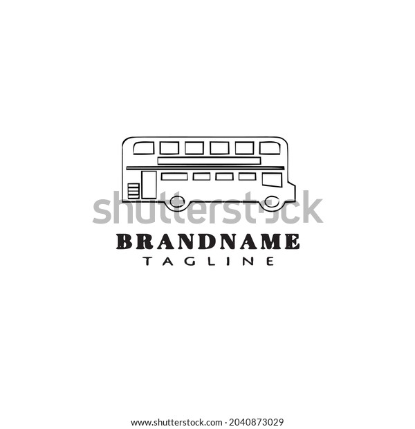 bus cartoon logo icon design template black\
modern isolated\
illustration