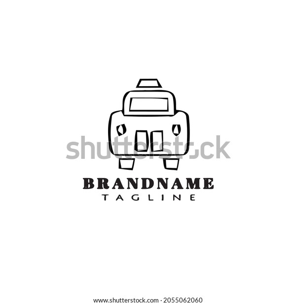 bus cartoon logo icon design template black\
modern isolated\
illustration
