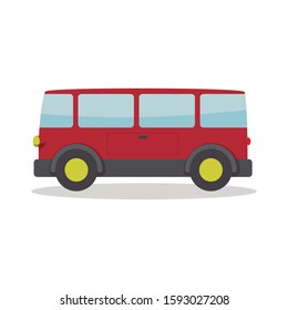 Bus in cartoon style. Vector illustration for kids