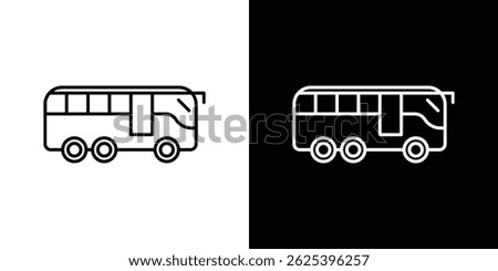 Bus coach icon concept stroke on white background