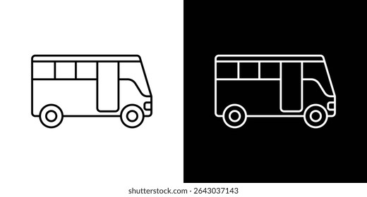 Ícone ônibus vetor de logotipo estilo plano. perfeito para projetos de IU