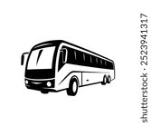 Bus Coach Silhouette Icon Vector Design Modern Logo