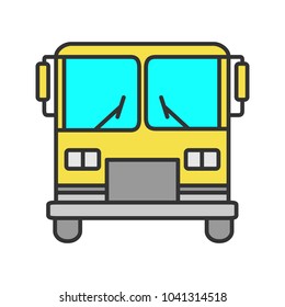 Bus color icon. Isolated vector illustration