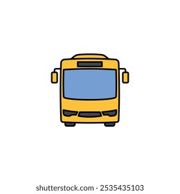 Bus colored vector icon on white background. Stock vector EPS10