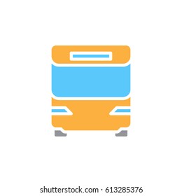 Bus colorful vector icon, filled flat sign, solid pictogram isolated on white. Symbol, logo illustration. Pixel perfect