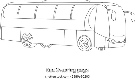 Bus coloring page, Bus coloring book 