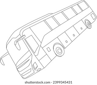 Página de Coloración de Autobuses para niños