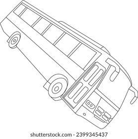 Página de Coloración de Autobuses para niños