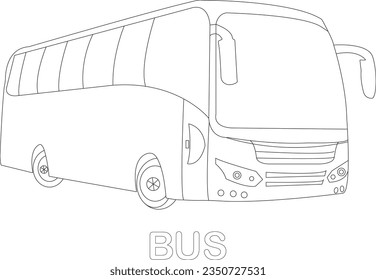 Bus-Farbseite Bus-Vektorgrafik 