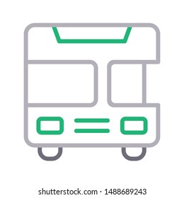 bus colour line vector icon
