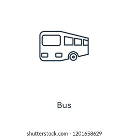 Bus concept line icon. Linear Bus concept outline symbol design. This simple element illustration can be used for web and mobile UI/UX.