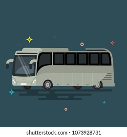 Bus. Cool flat design public transport. Flat design. Colorful illustrations.international. 