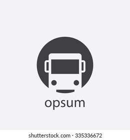 bus cutted identity template icon design element