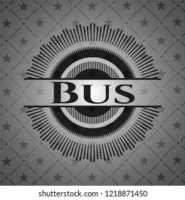 Bus dark emblem. Retro