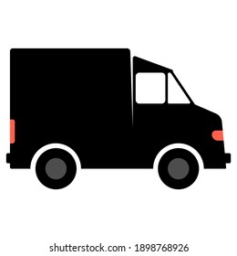 Autobús para la entrega de mercancías, correo, etc Icono.