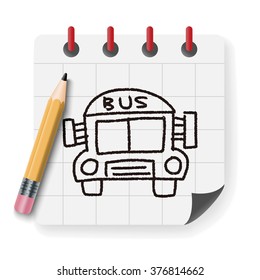 bus doodle drawing
