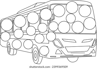 Bus dot to dot and dot marker page