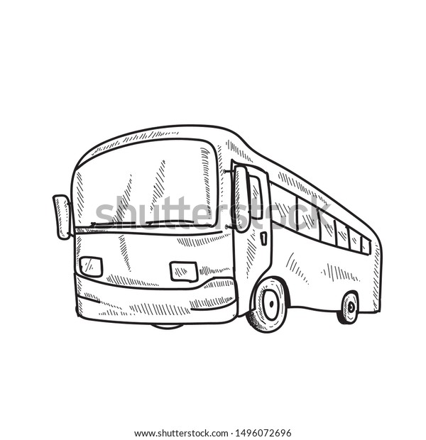 Bus\
drawing hand drawn icon illustration clip art\
design.