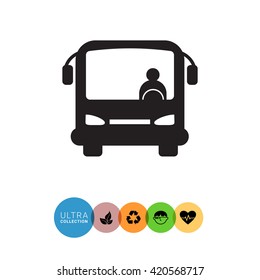 Bus with bus driver