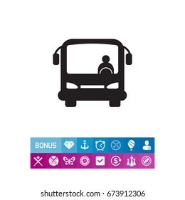 Bus with bus driver