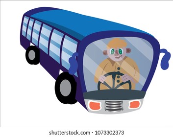 A bus driver active on the wheels