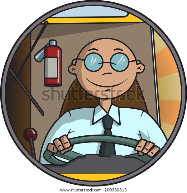 Bus Driver Glasses On Workplace Stock Vector (Royalty Free) 200330813