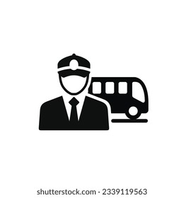 Bus driver icon isolated on white background