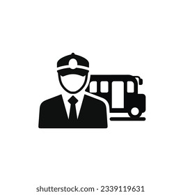 Bus driver icon isolated on white background