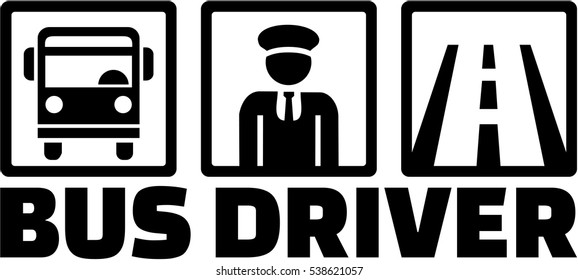 Bus driver with icons