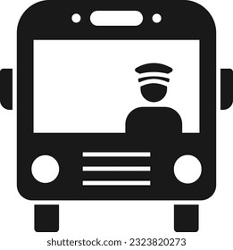 bus driver driver bus people driving Glyph