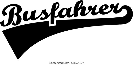 Bus driver retro font