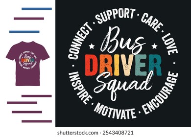 Bus driver squad t shirt design