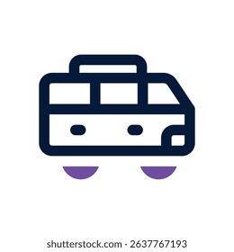 bus duotone icon. Sleek and modern vector icon for websites, mobile apps, marketing materials, and corporate design. Fully scalable and ready to use.