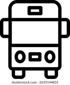 Vector editable de la etiqueta engomada del icono del estilo de la historieta del autobús