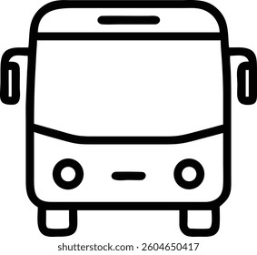 Bus editable outline icon design.