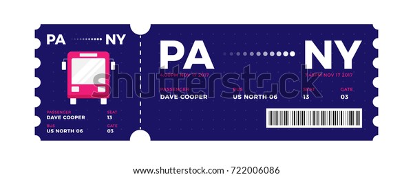Bus entrance vector tickets templates. Ticket for\
travelling in bus Modern elegant illustration template of Ticket\
Card. Bus Pass design
