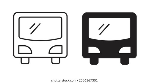 Bus Filled flat icons set for apps and web ui designs.