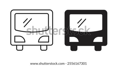 Bus Filled flat icons set for apps and web ui designs.