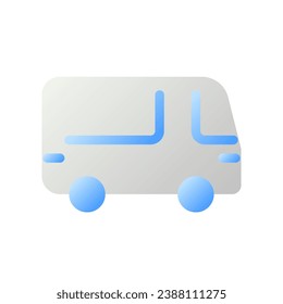 Bus flat gradient two-color ui icon. Public transport. Road vehicle. Carrying passengers. Simple filled pictogram. GUI, UX design for mobile application. Vector isolated RGB illustration